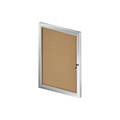 Azar Displays Small Enclosed Cork Bulletin Board w/ Lock & Key 300223